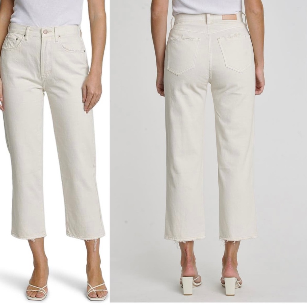 pistola Cream Straight Leg Jeans